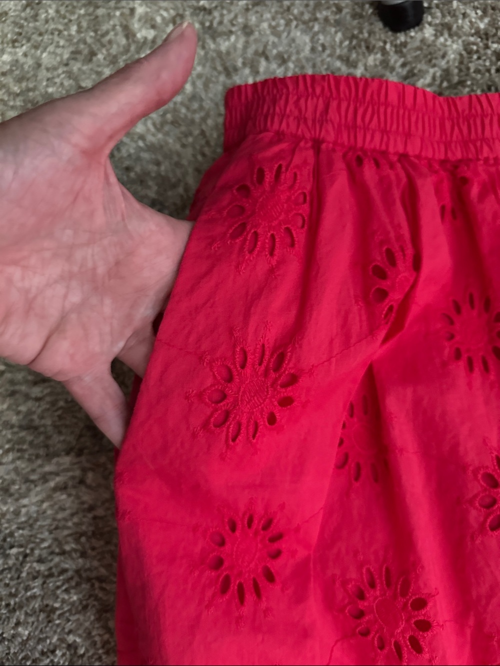 J. Crew Eyelet Midi Skirt - Hot Pink - Picture 8 of 8